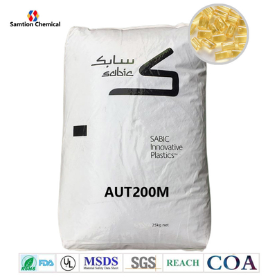 Ultem AUT200M حبوب الراتنج S-Plastic Pei الحجم الكلي Polyimide الشفافة عالية التدفق (Tg 217C)
